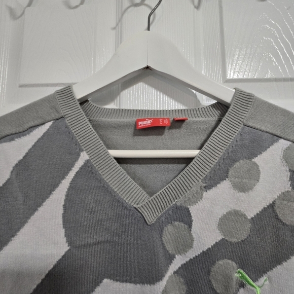 Puma Women's Knit V Neck Pullover Golf Sweater Size Large - Picture 5 of 16